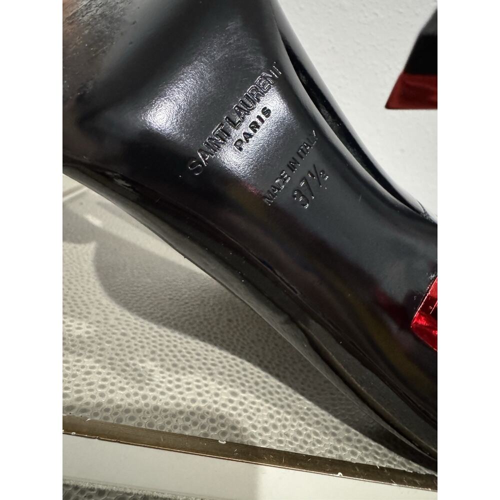 Saint Laurent Black Patent Leather Opyum Pumps Size 37.5 - Picture 16 of 16